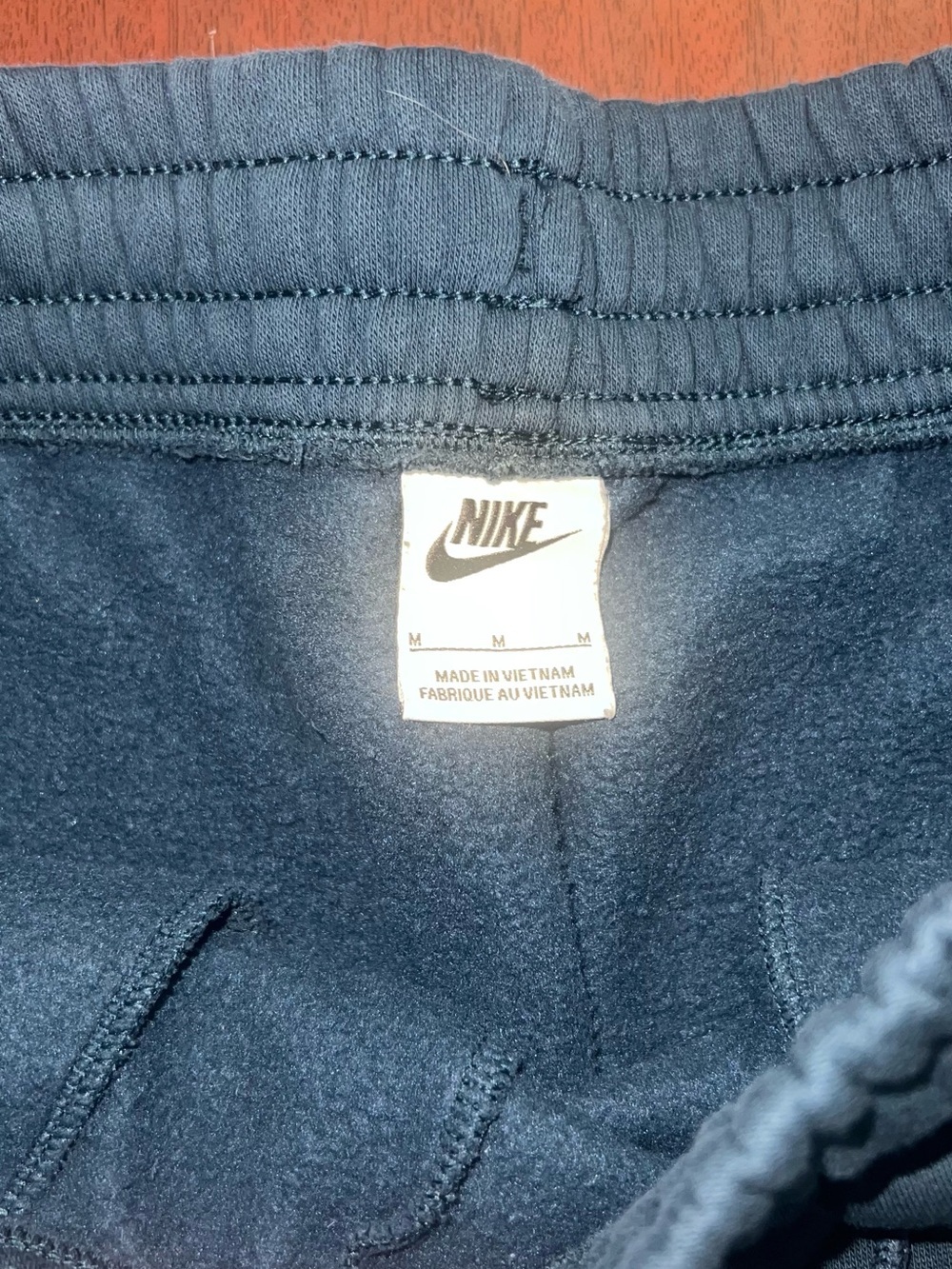 Nike Navy Men's Fleece Joggers with White Swoosh - Picture 2 of 3